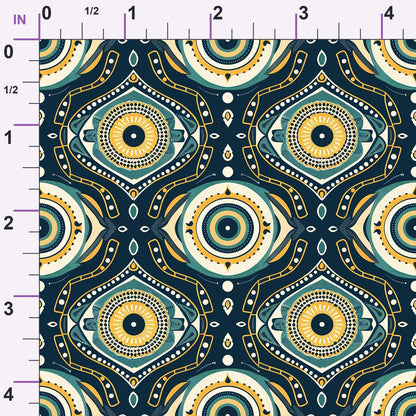 Evil Eye Pattern 3 Minky Fabric