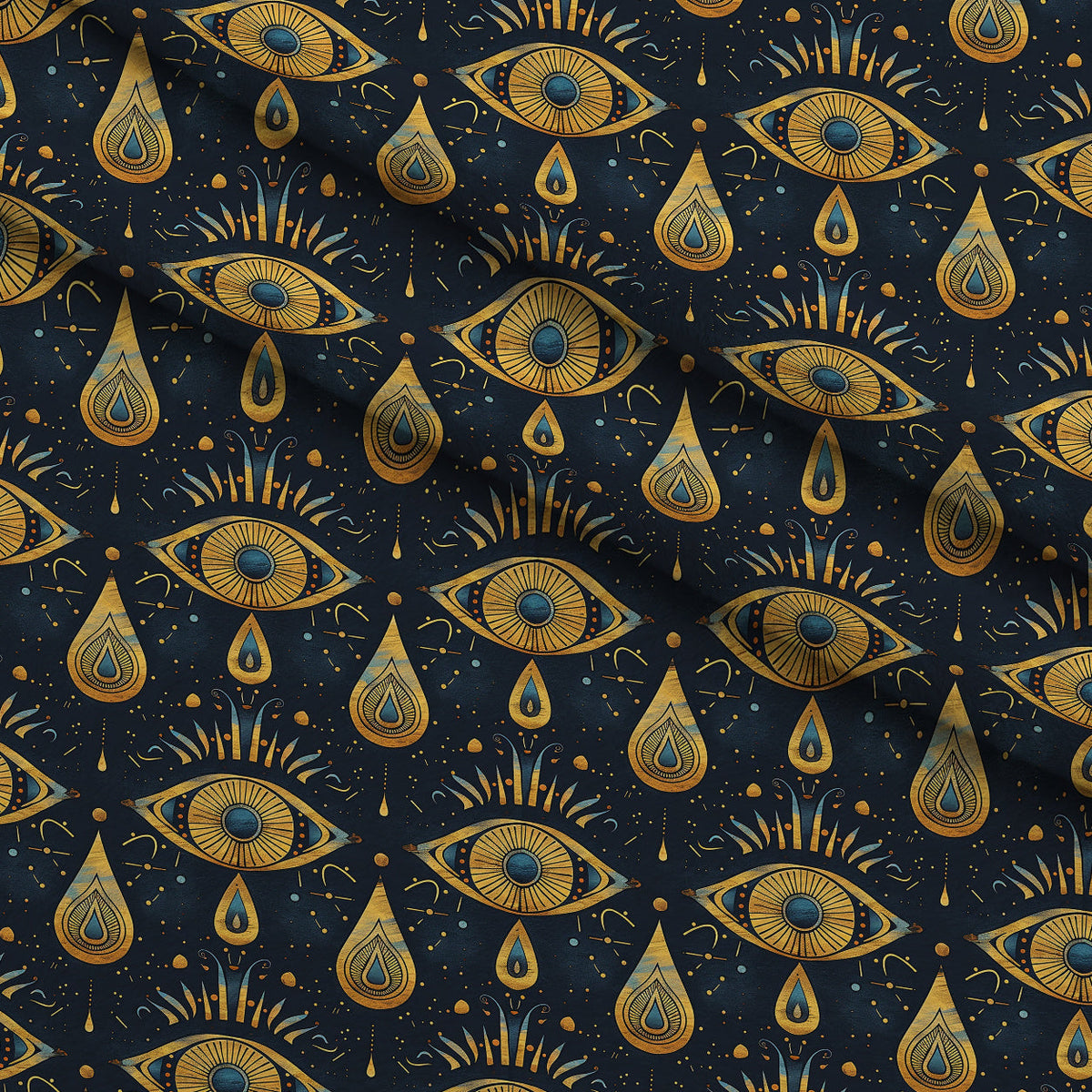 Evil Eye Pattern 5 Minky Fabric