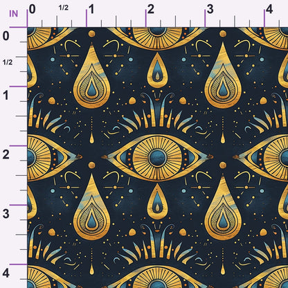 Evil Eye Pattern 5 Minky Fabric