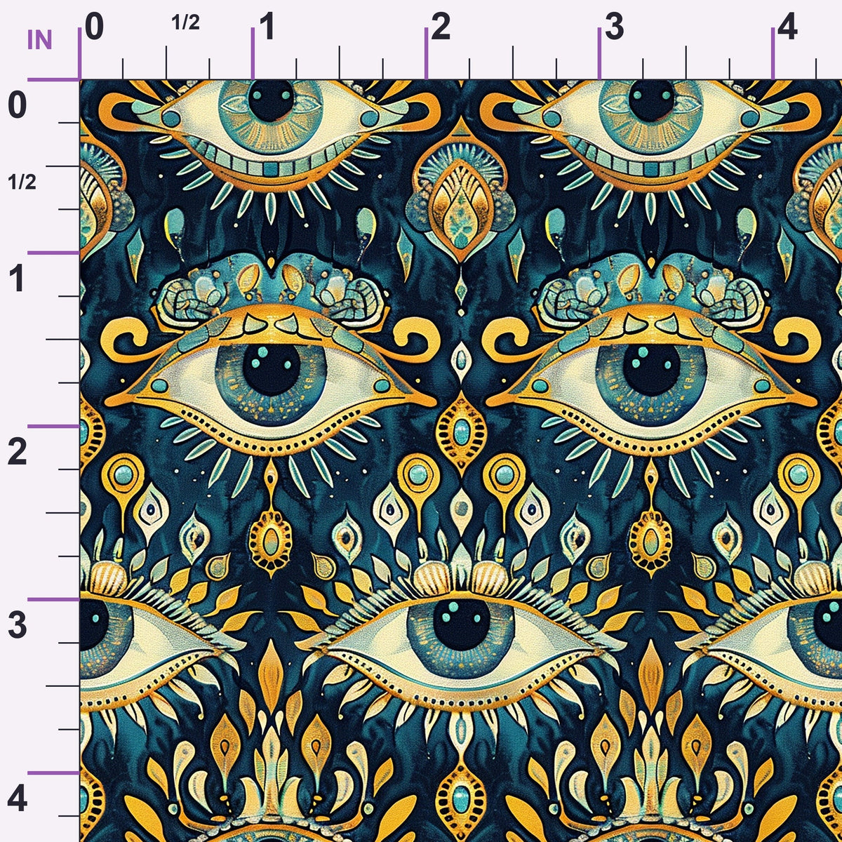 Evil Eye Pattern 6 Minky Fabric