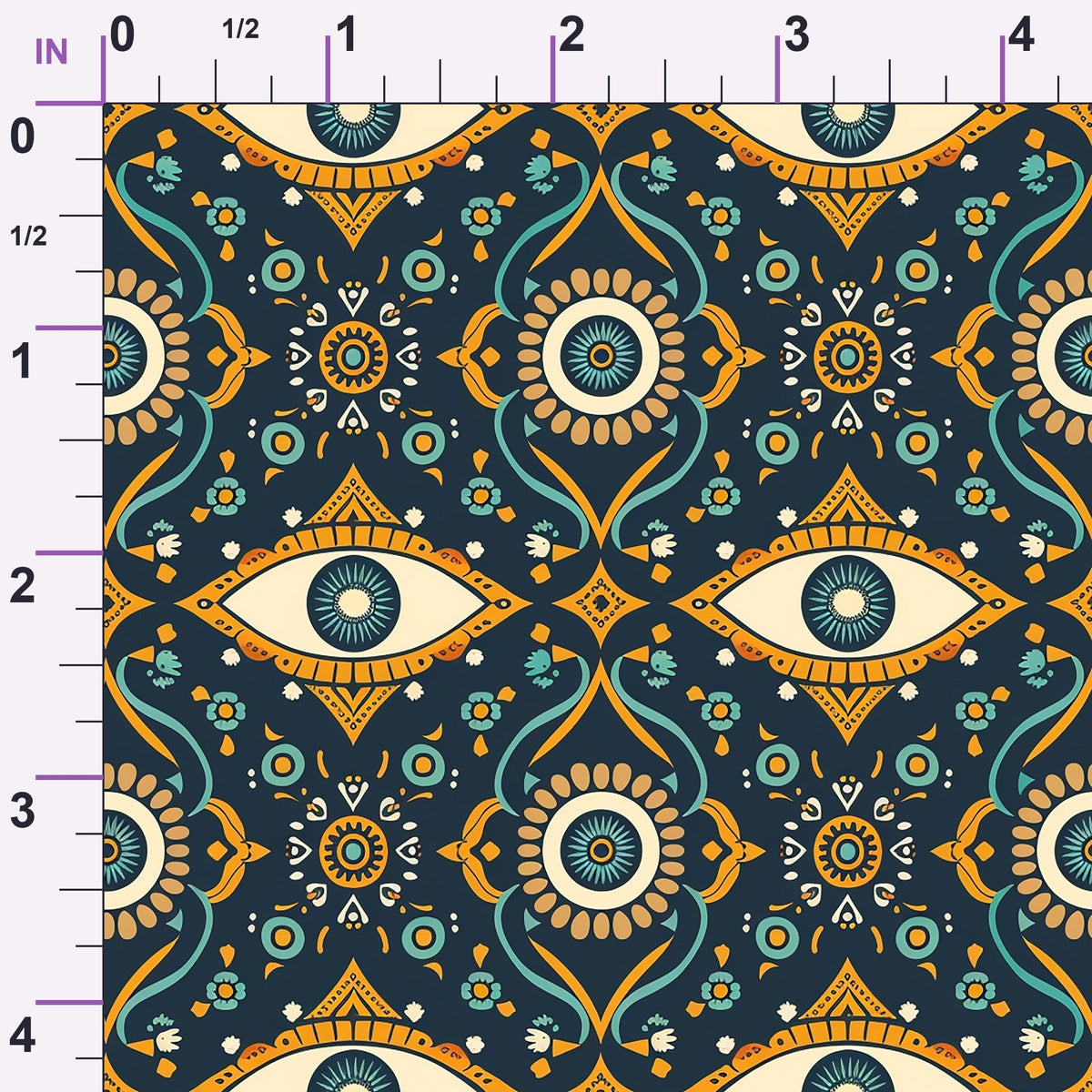 Evil Eye Pattern 8 Minky Fabric