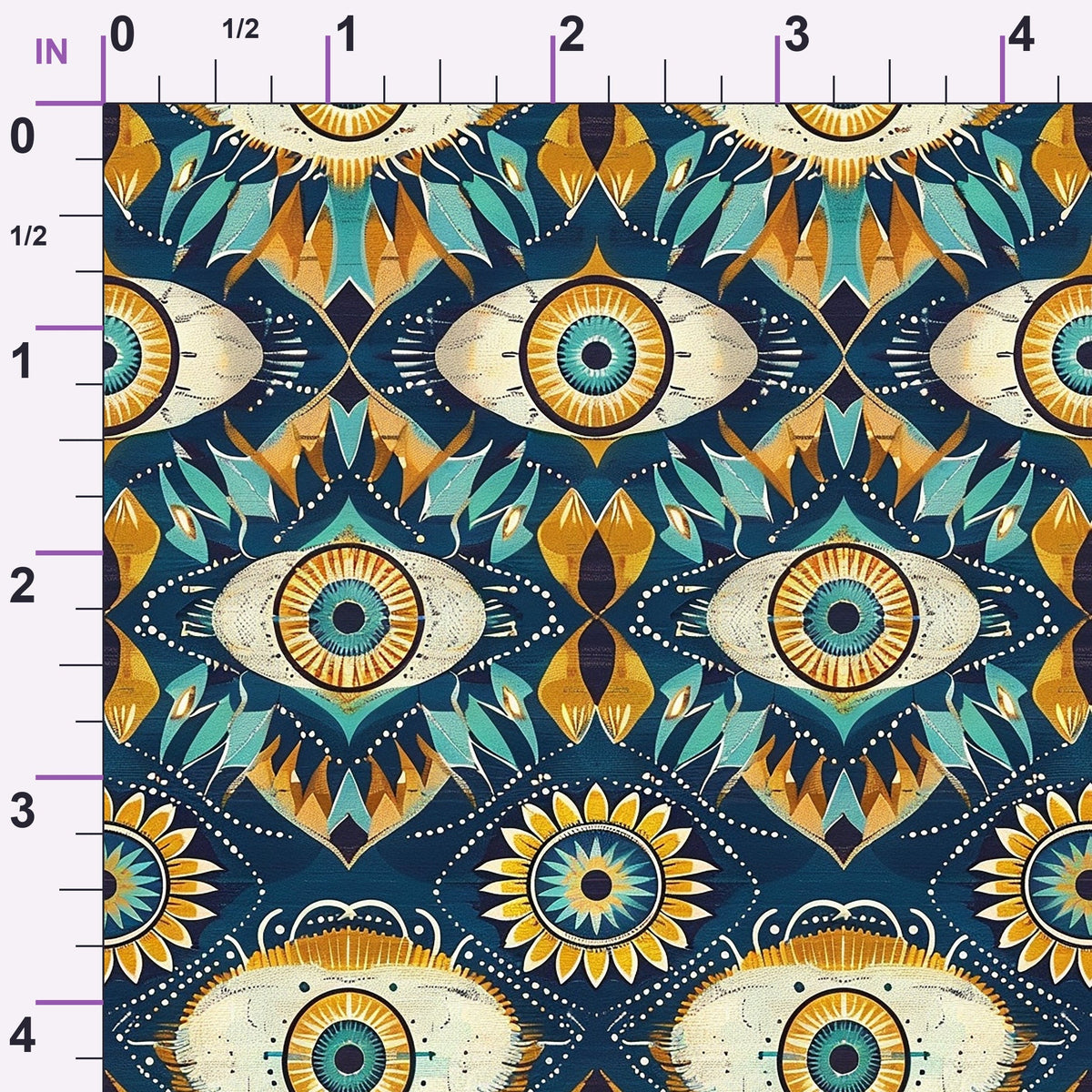 Evil Eye Pattern 9 Minky Fabric