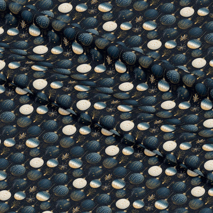 Navy and Cream Christmas Pattern 8 Quilting Cotton Fabric