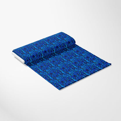 Blue Splash Fire Flame Pattern 9 Quilting Cotton Fabric