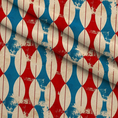 Faded Americana Pattern 10 Minky Fabric