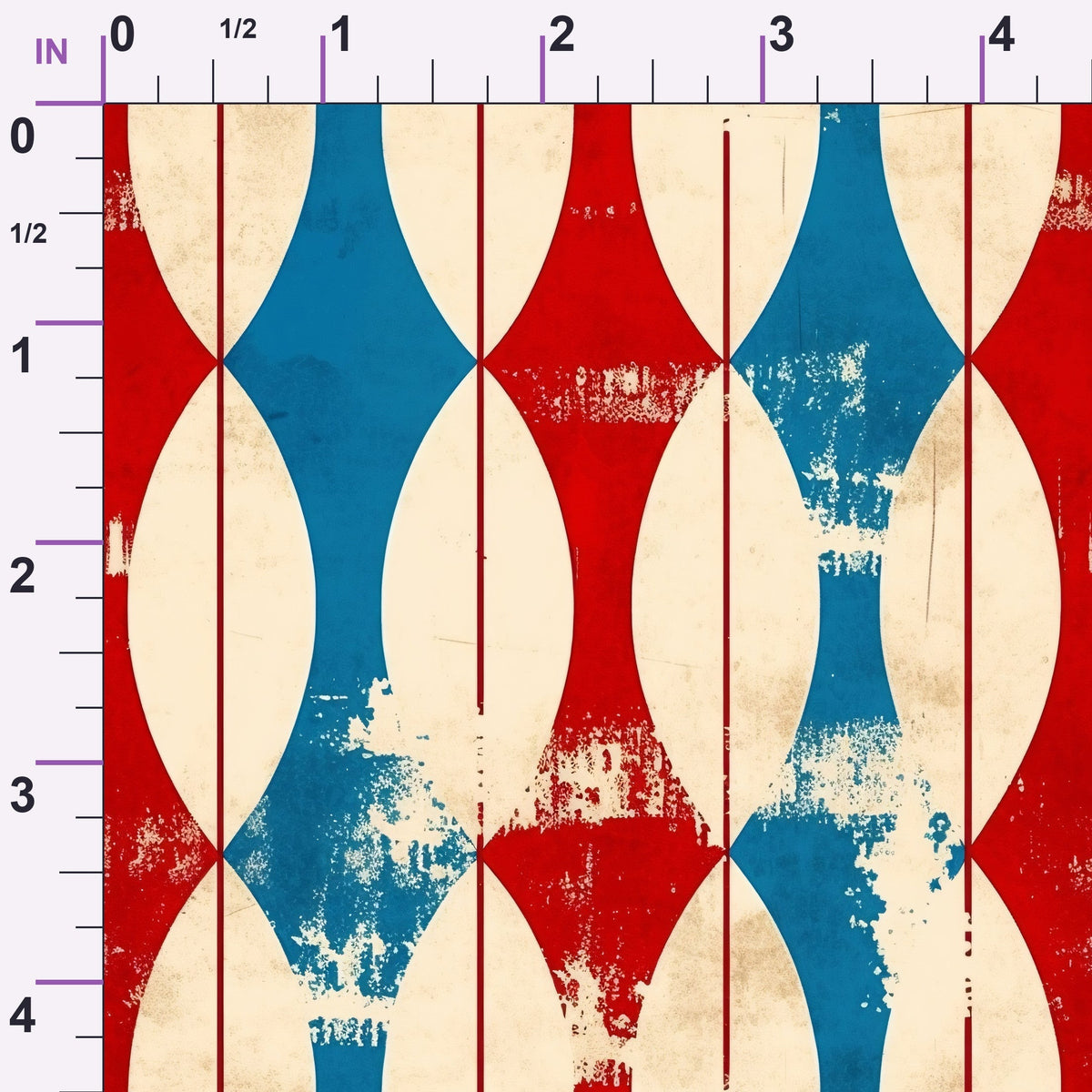 Faded Americana Pattern 10 Minky Fabric