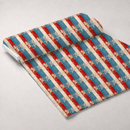 Faded Americana Pattern 11 Minky Fabric