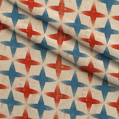Faded Americana Pattern 13 Minky Fabric