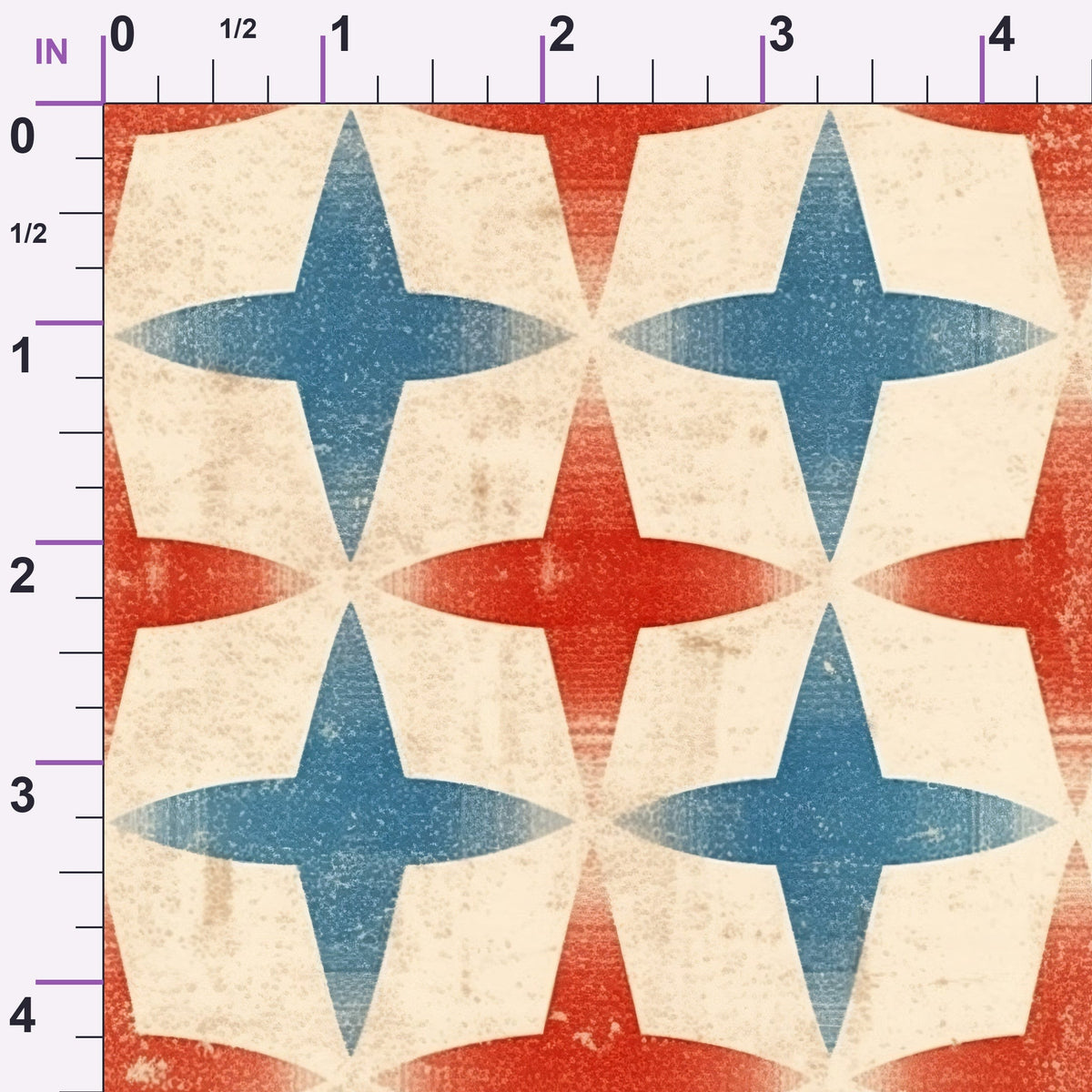Faded Americana Pattern 13 Minky Fabric