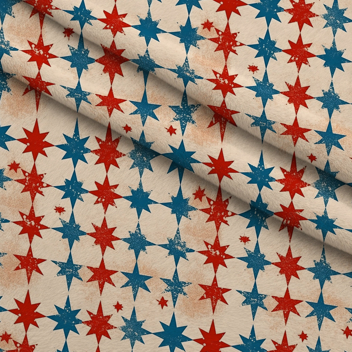 Faded Americana Pattern 16 Minky Fabric