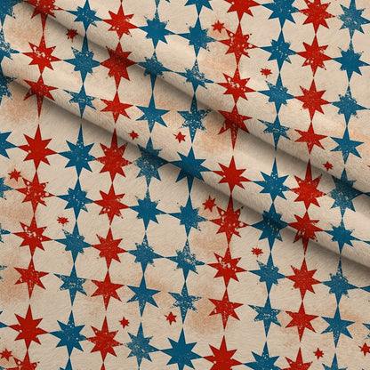Faded Americana Pattern 16 Minky Fabric