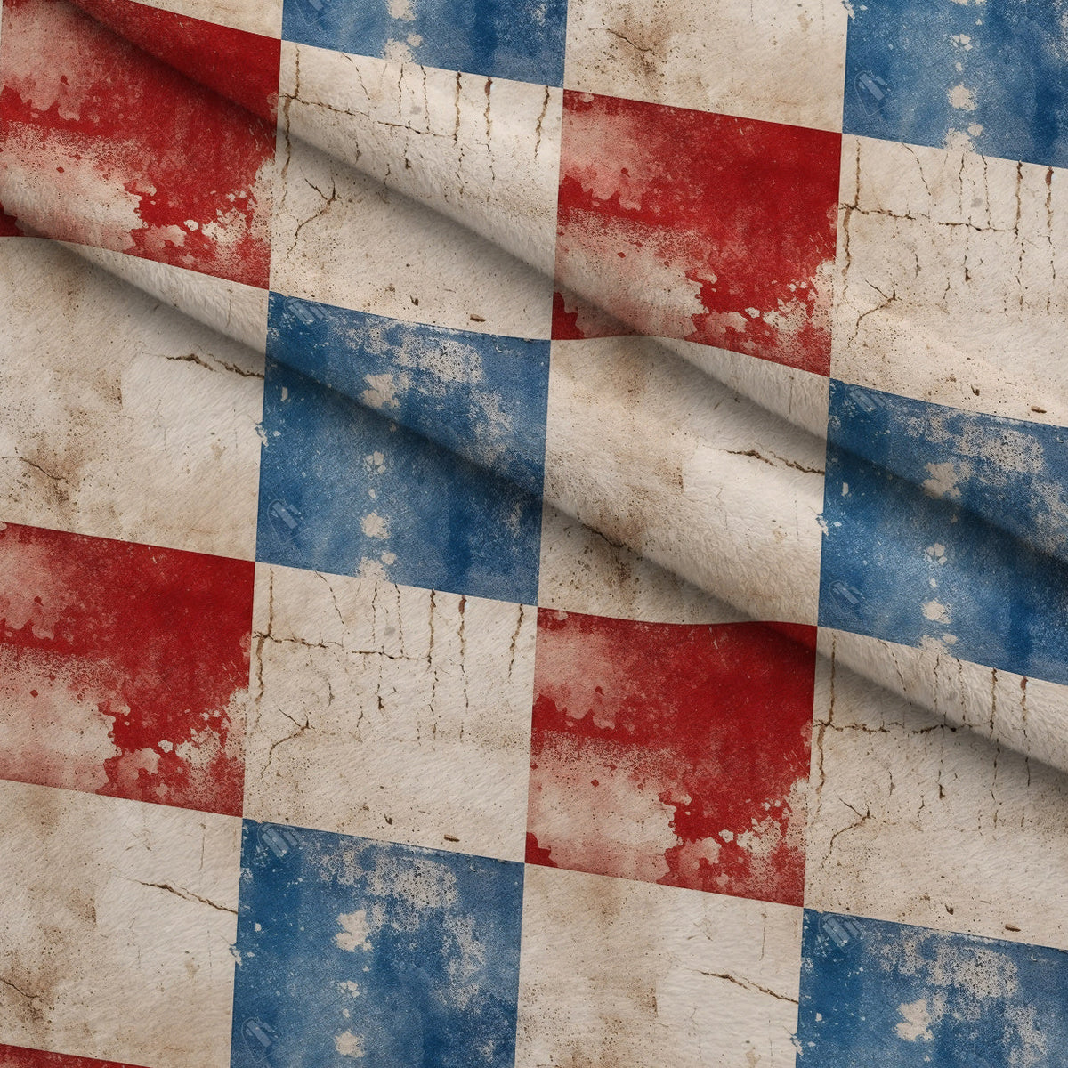 Faded Americana Pattern 18 Minky Fabric