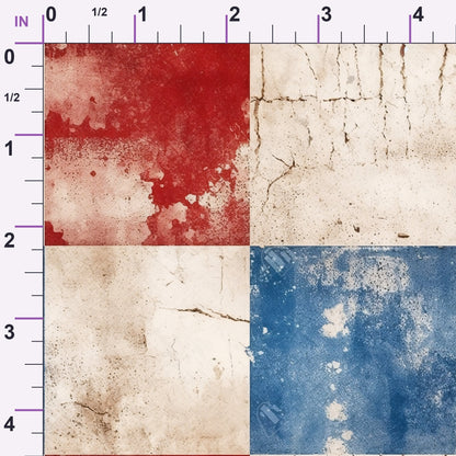 Faded Americana Pattern 18 Minky Fabric