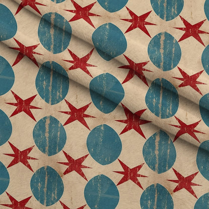 Faded Americana Pattern 19 Minky Fabric