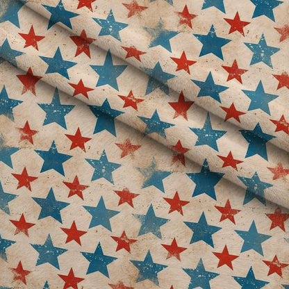 Faded Americana Pattern 2 Minky Fabric