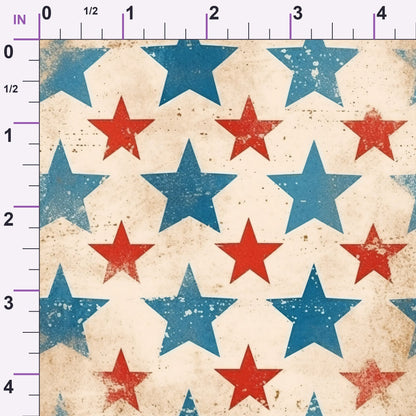 Faded Americana Pattern 2 Minky Fabric