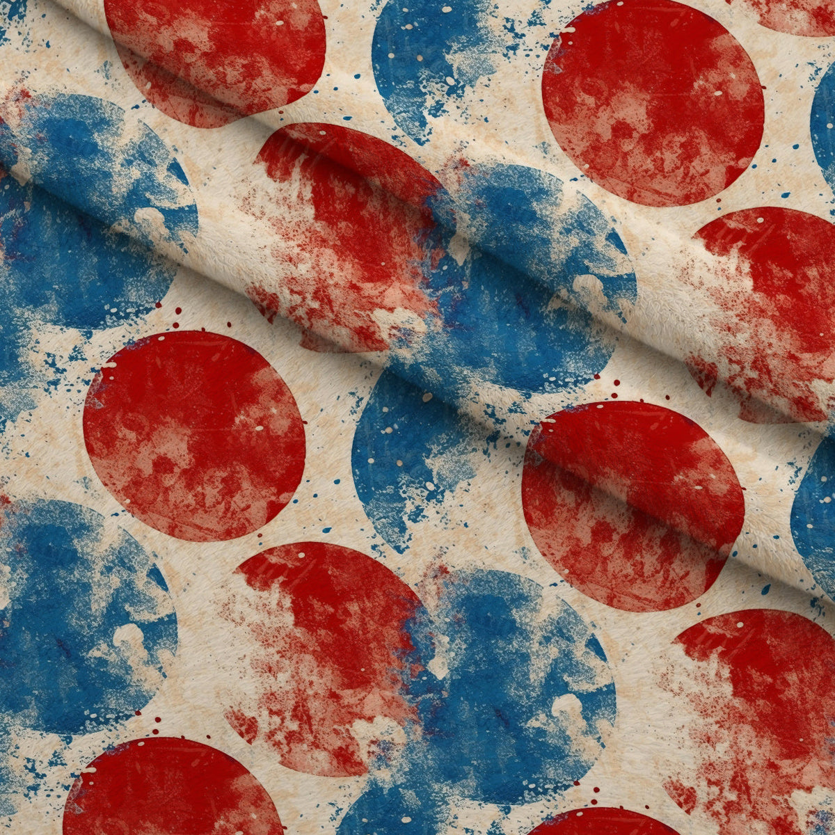 Faded Americana Pattern 4 Minky Fabric