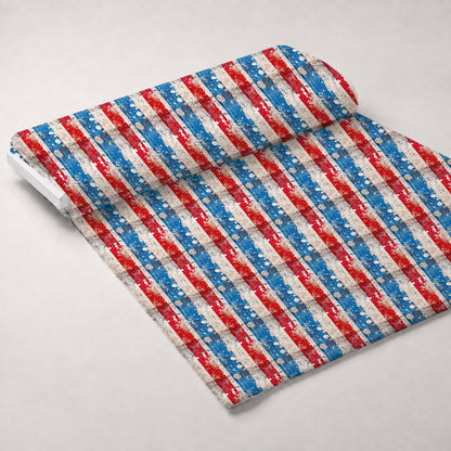 Faded Americana Pattern 6 Minky Fabric