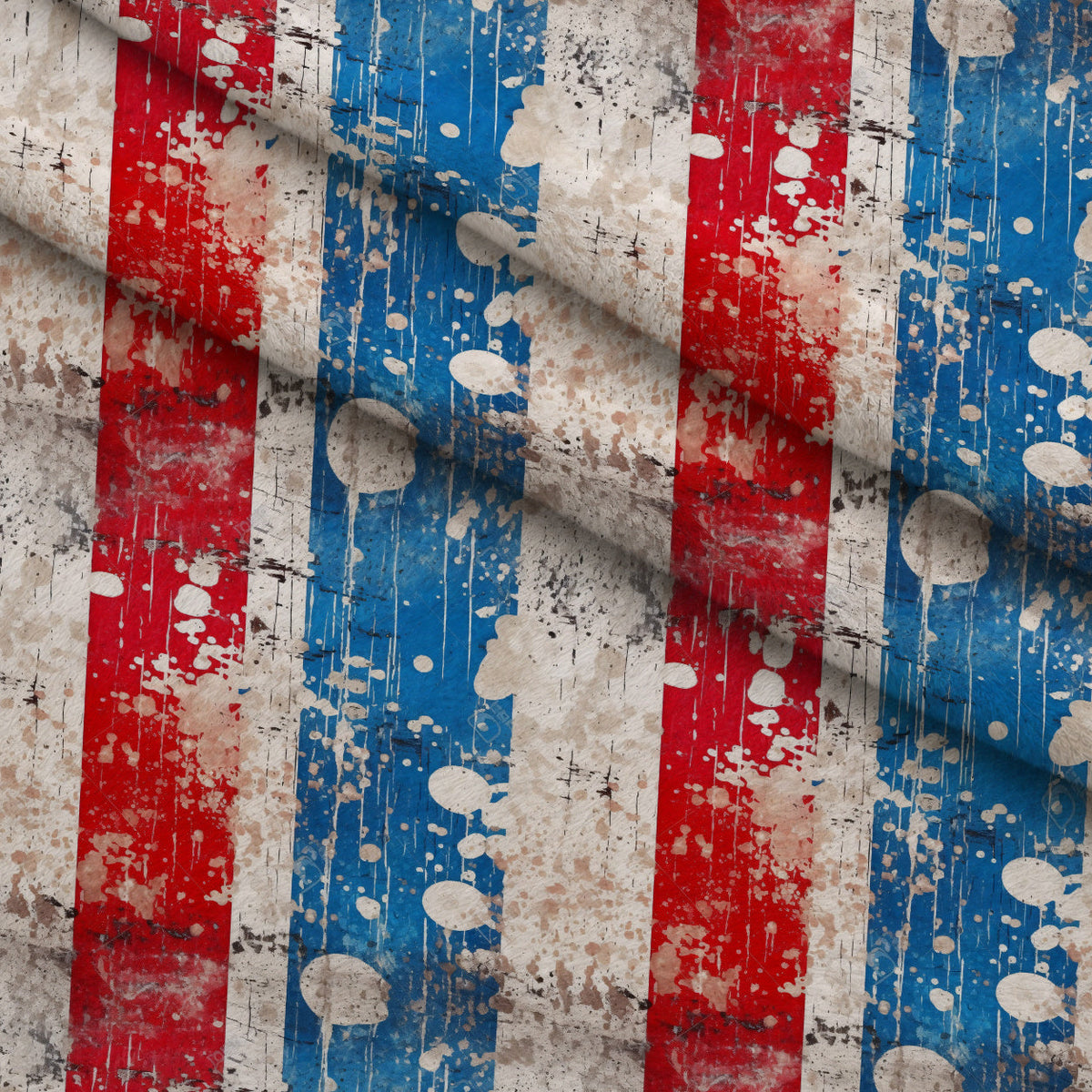 Faded Americana Pattern 6 Minky Fabric