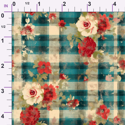 Faded Farmhouse Blooms Pattern 10 Minky Fabric