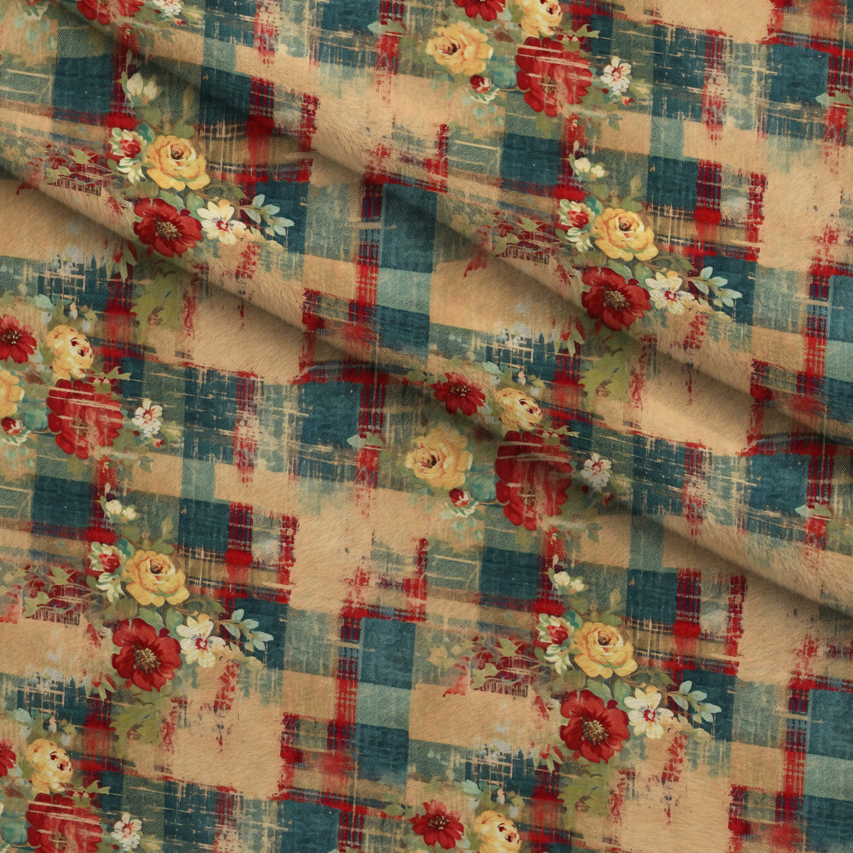 Faded Farmhouse Blooms Pattern 11 Minky Fabric