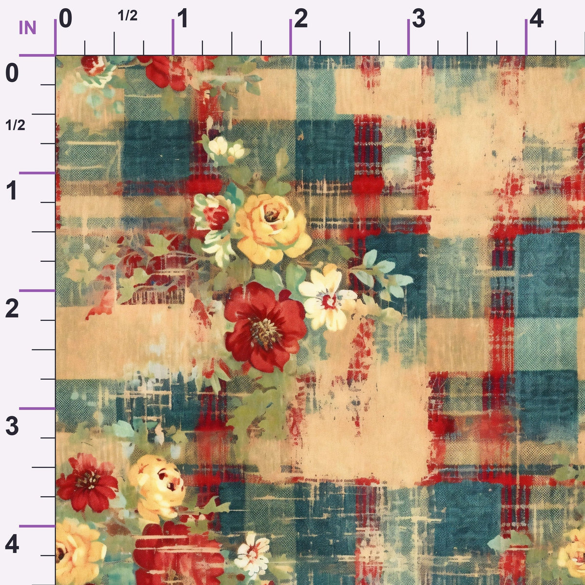 Faded Farmhouse Blooms Pattern 11 Minky Fabric