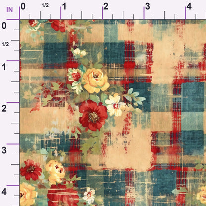 Faded Farmhouse Blooms Pattern 11 Minky Fabric