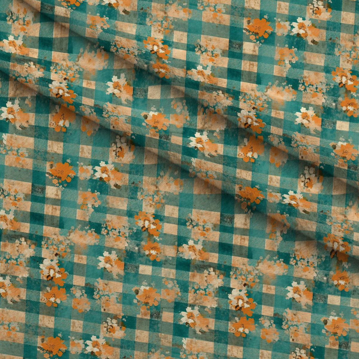 Faded Farmhouse Blooms Pattern 12 Minky Fabric