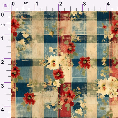 Faded Farmhouse Blooms Pattern 14 Minky Fabric