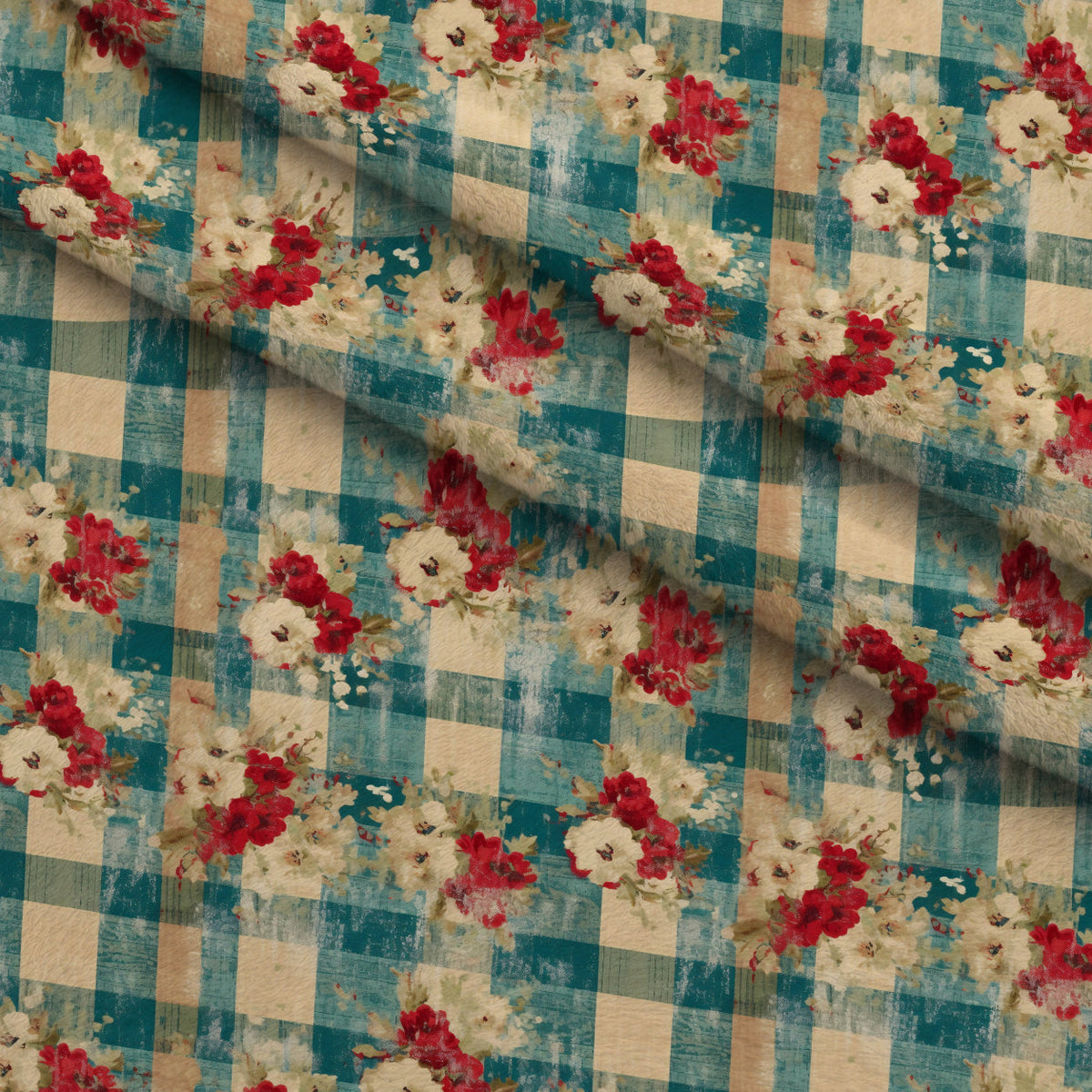 Faded Farmhouse Blooms Pattern 15 Minky Fabric