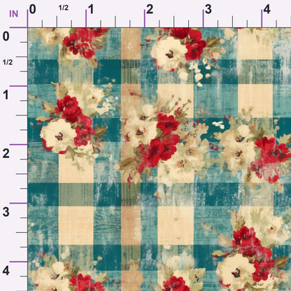 Faded Farmhouse Blooms Pattern 15 Minky Fabric