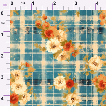 Faded Farmhouse Blooms Pattern 16 Minky Fabric