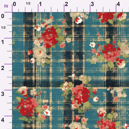 Faded Farmhouse Blooms Pattern 19 Minky Fabric