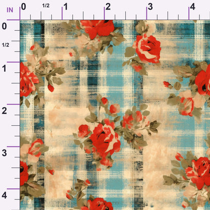 Faded Farmhouse Blooms Pattern 20 Minky Fabric