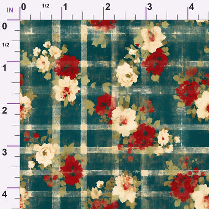 Faded Farmhouse Blooms Pattern 4 Minky Fabric