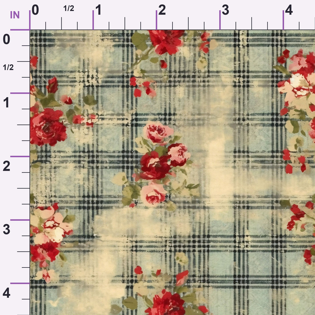 Faded Farmhouse Blooms Pattern 5 Minky Fabric