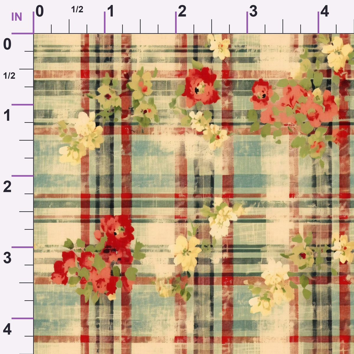 Faded Farmhouse Blooms Pattern 6 Minky Fabric