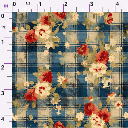 Faded Farmhouse Blooms Pattern 8 Minky Fabric