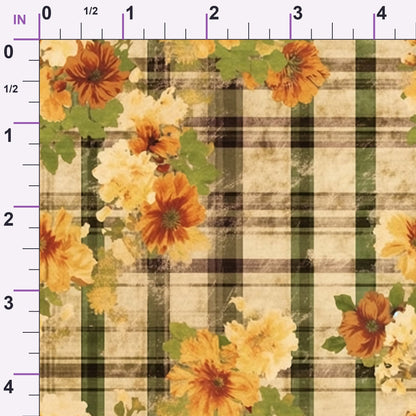 Faded Farmhouse Blooms Pattern 9 Minky Fabric