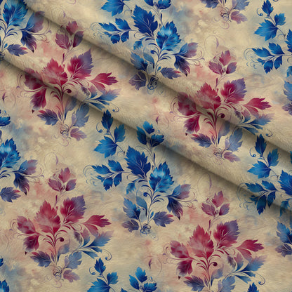 Faded Foliage Pattern 1 Minky Fabric