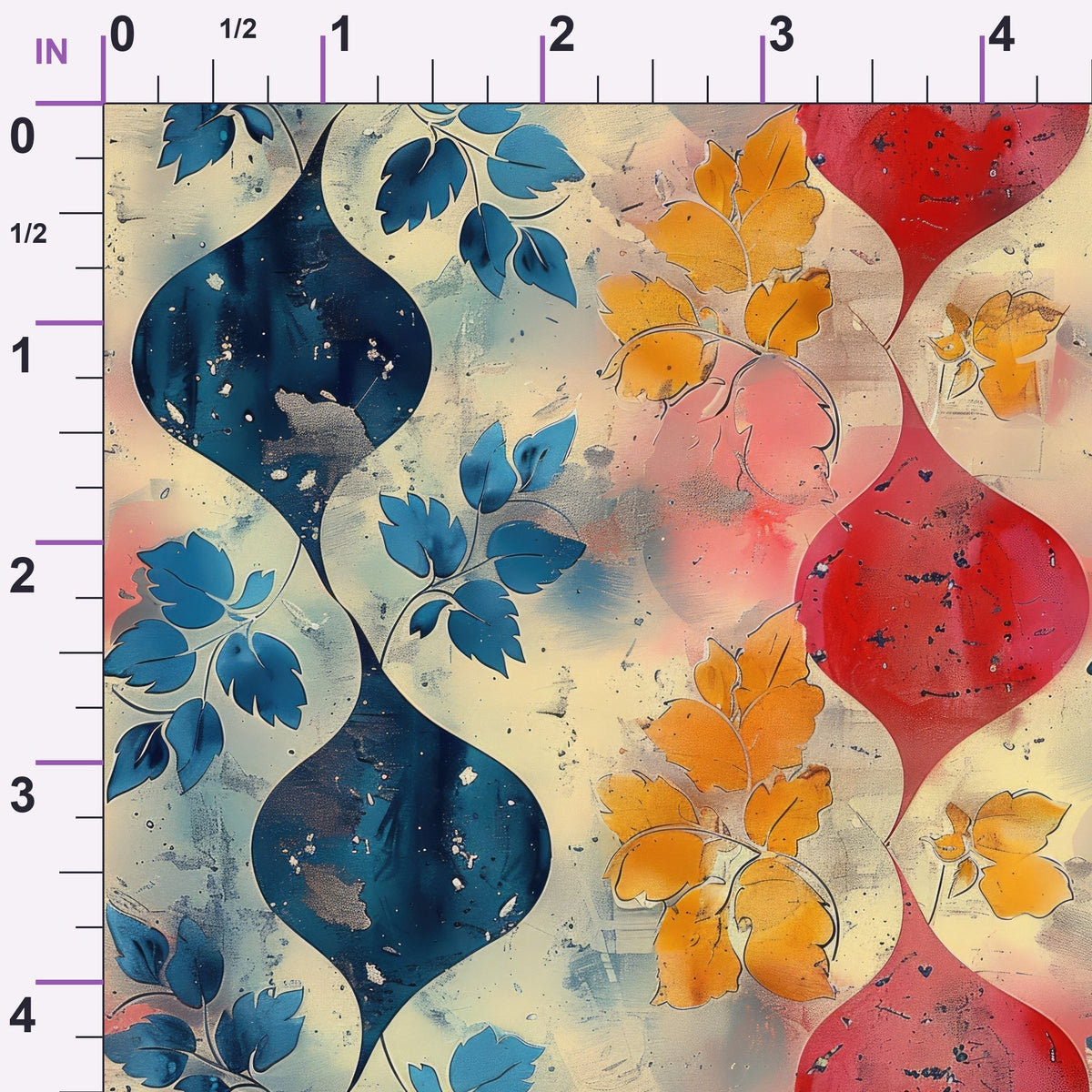 Faded Foliage Pattern 11 Minky Fabric
