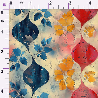 Faded Foliage Pattern 11 Minky Fabric