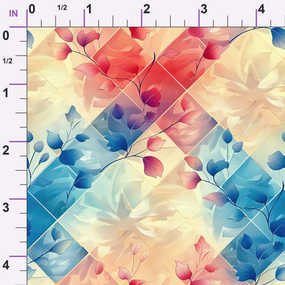 Faded Foliage Pattern 2 Minky Fabric