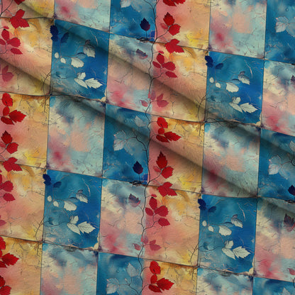 Faded Foliage Pattern 5 Minky Fabric