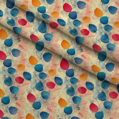 Faded Foliage Pattern 6 Minky Fabric