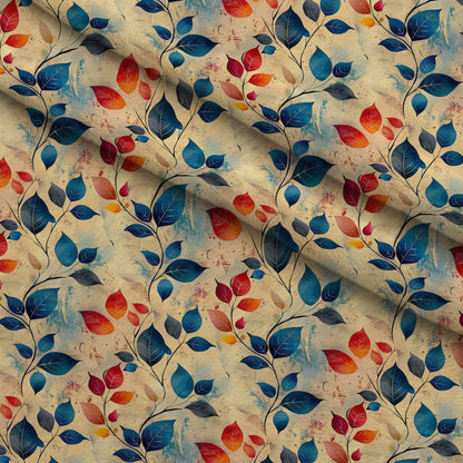Faded Foliage Pattern 7 Minky Fabric
