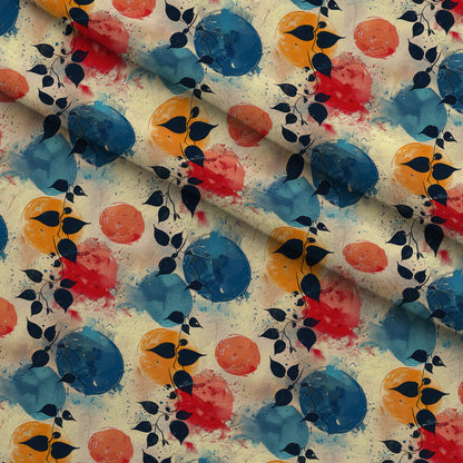 Faded Foliage Pattern 8 Minky Fabric