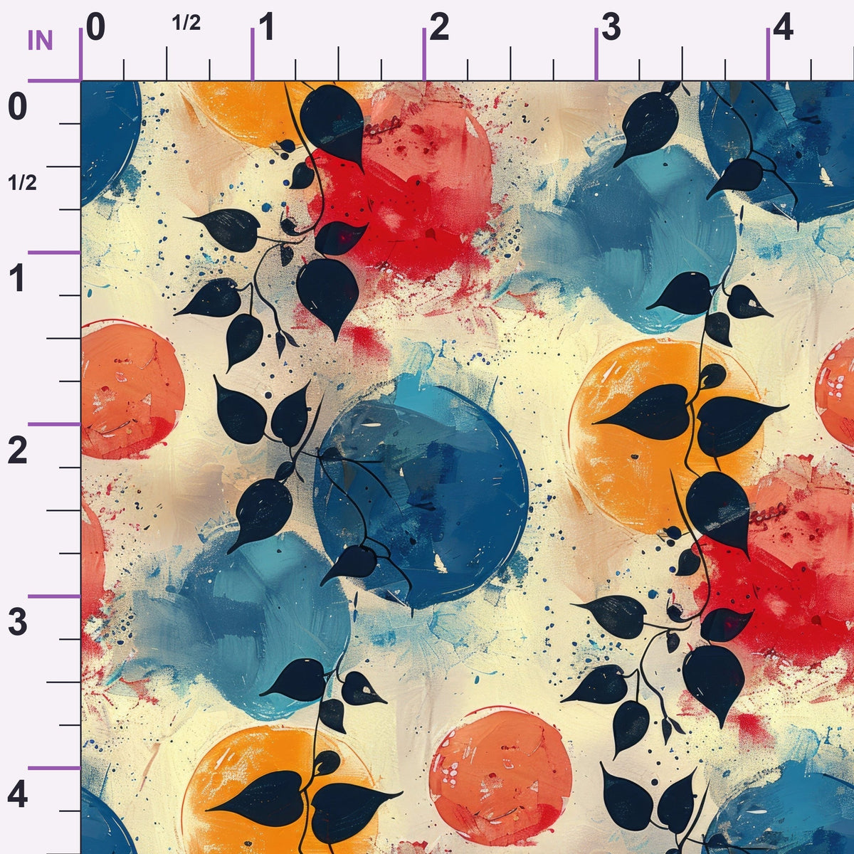 Faded Foliage Pattern 8 Minky Fabric
