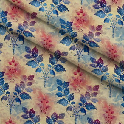 Faded Foliage Pattern 9 Minky Fabric