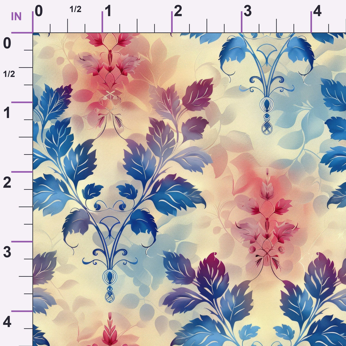 Faded Foliage Pattern 9 Minky Fabric